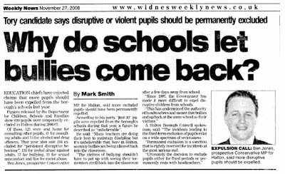 Tory calls for more permanent school expulsions