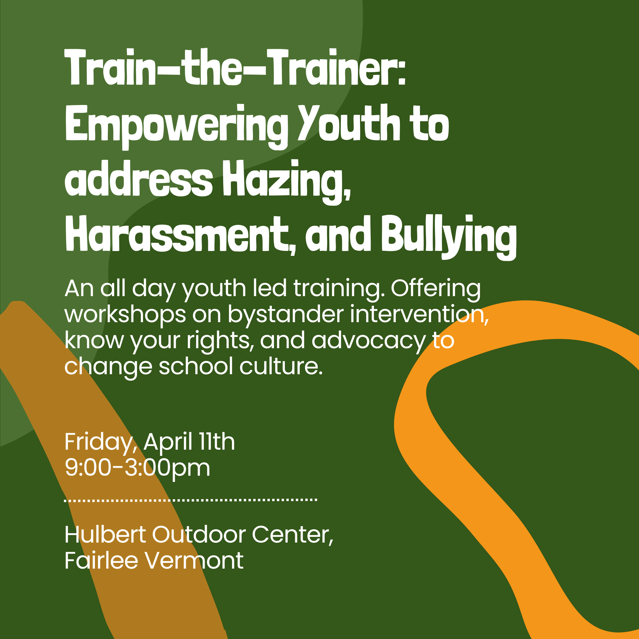Train-the-Trainer: Empowering Youth to address Hazing, Harassment, and Bullying