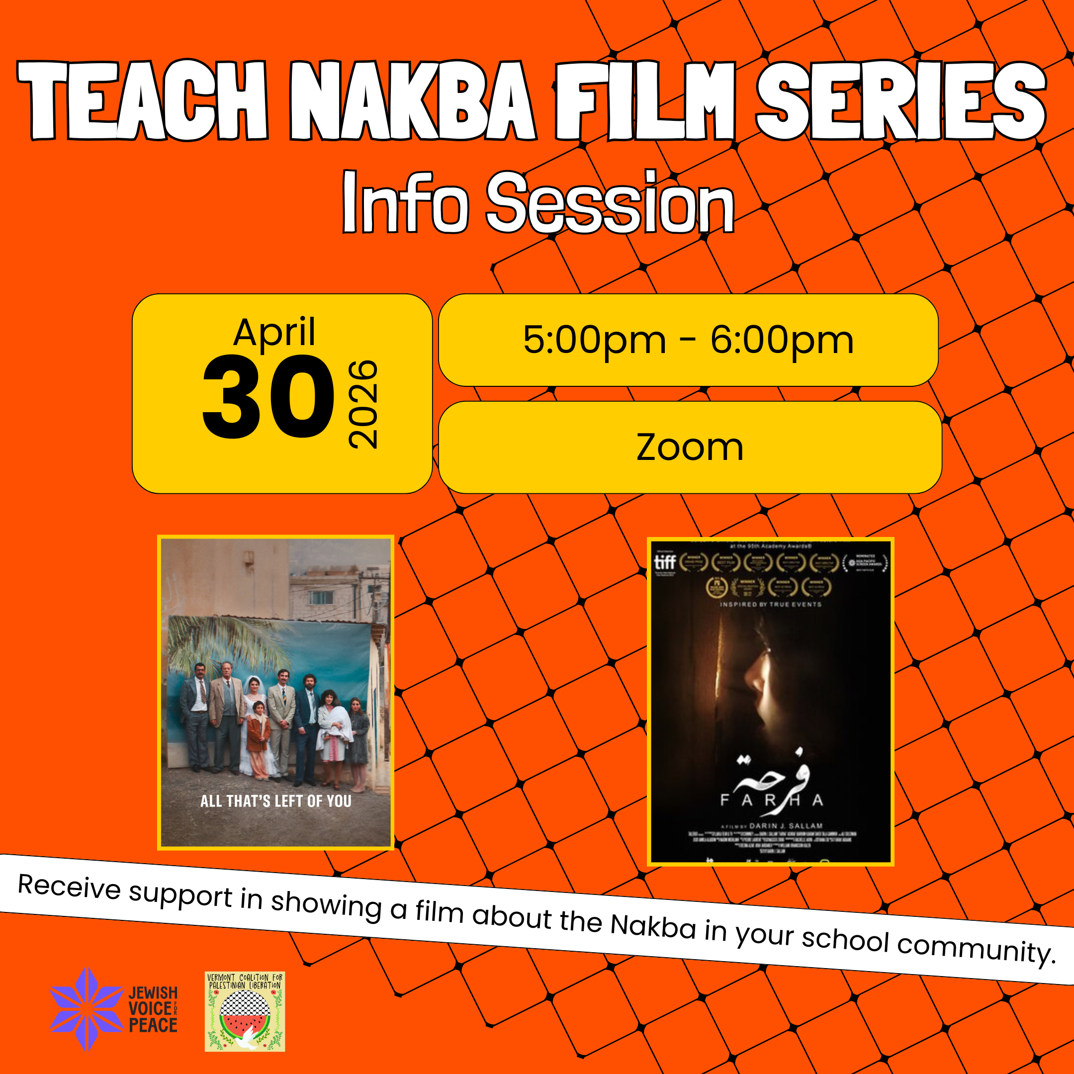 Teach Nakba Film Series Info Session