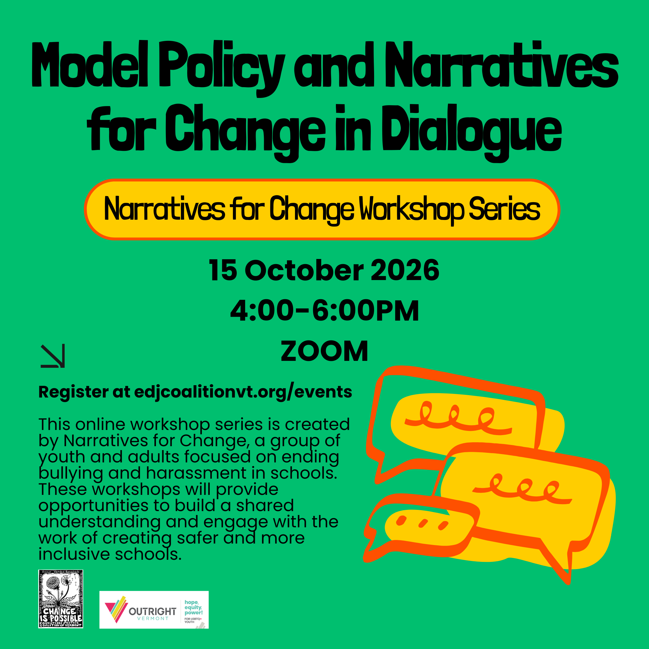 Model Policy and Narratives for Change in Dialogue