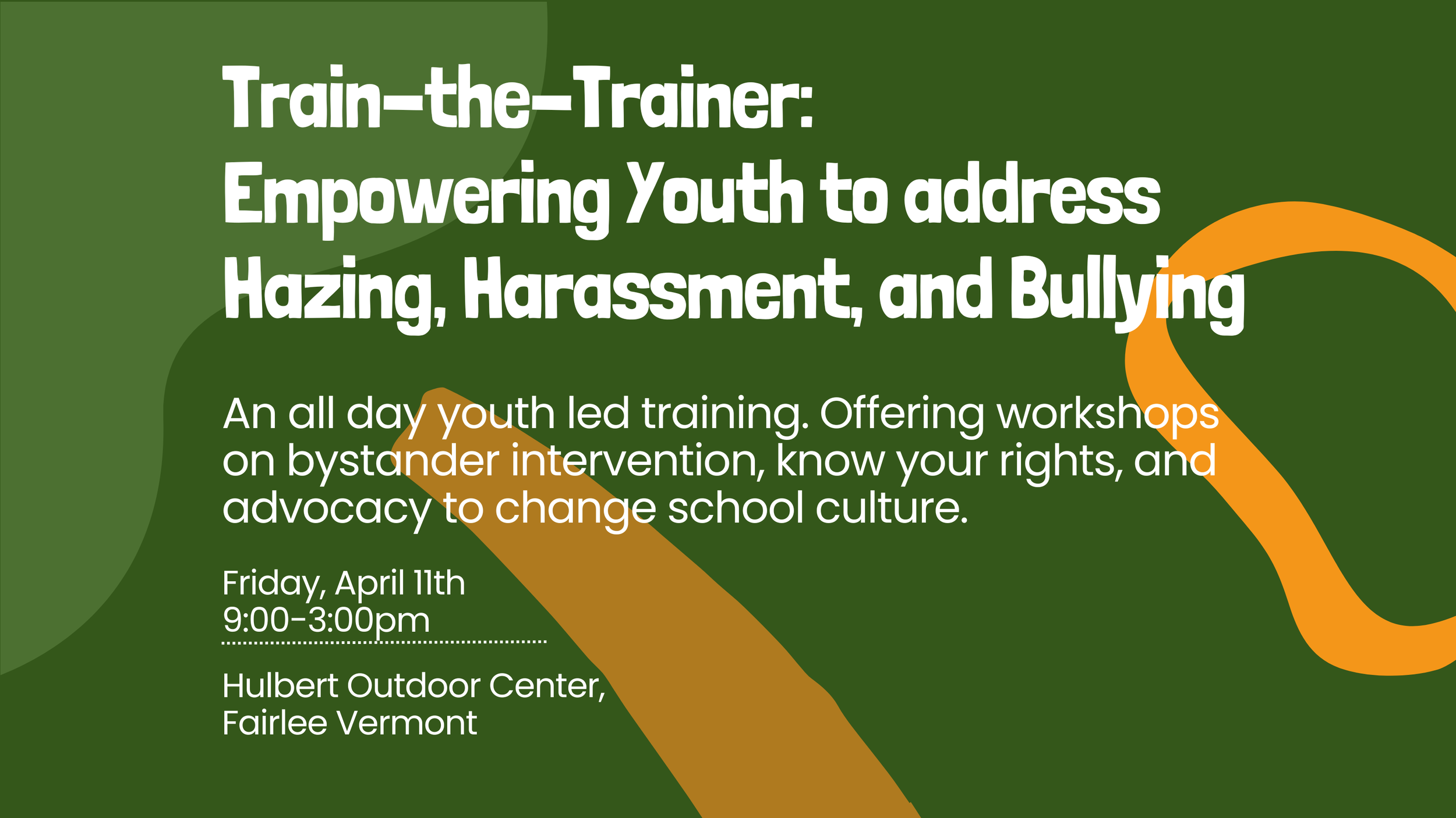 Train-the-Trainer: Empowering Youth to address Hazing, Harassment, and ...