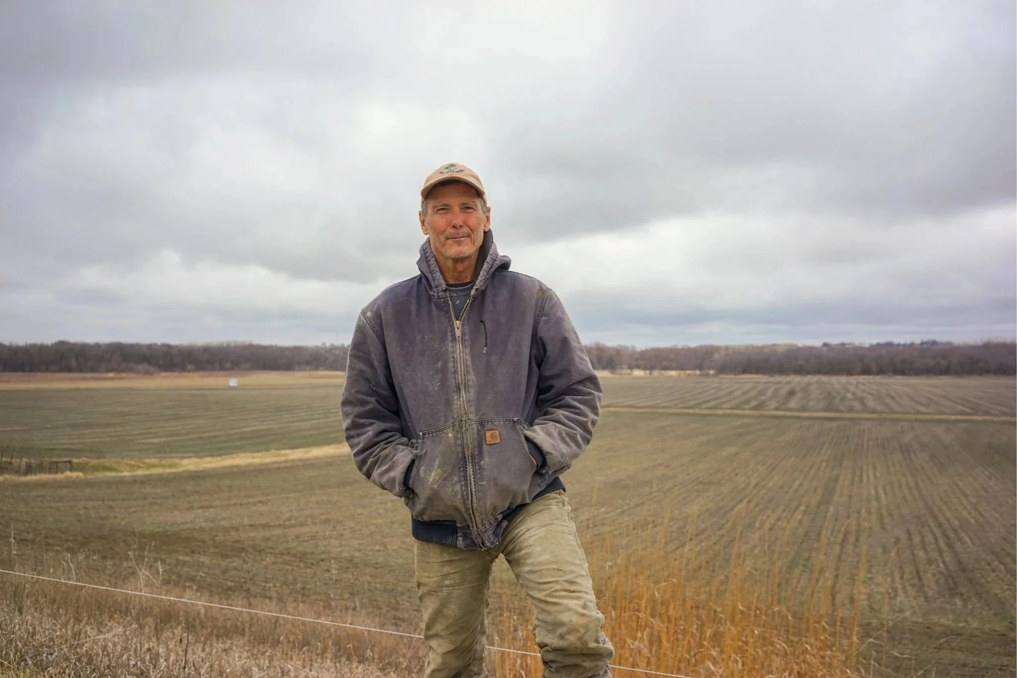 Farmer George Schaefer standing in front of his fields.  