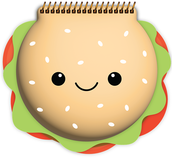 Burger Squishy Notebook Mockup