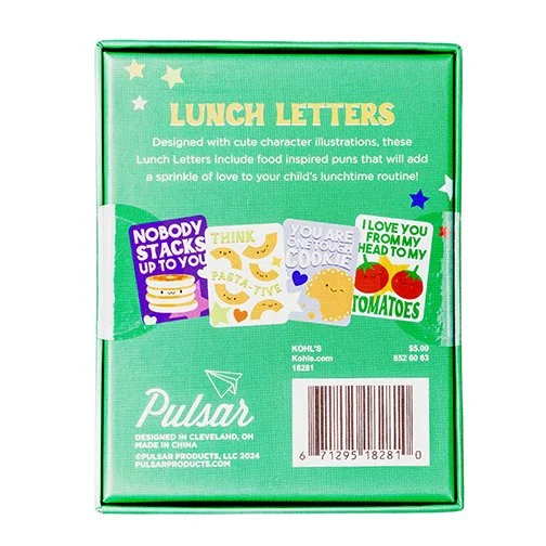 Lunch Letters Back Packaging