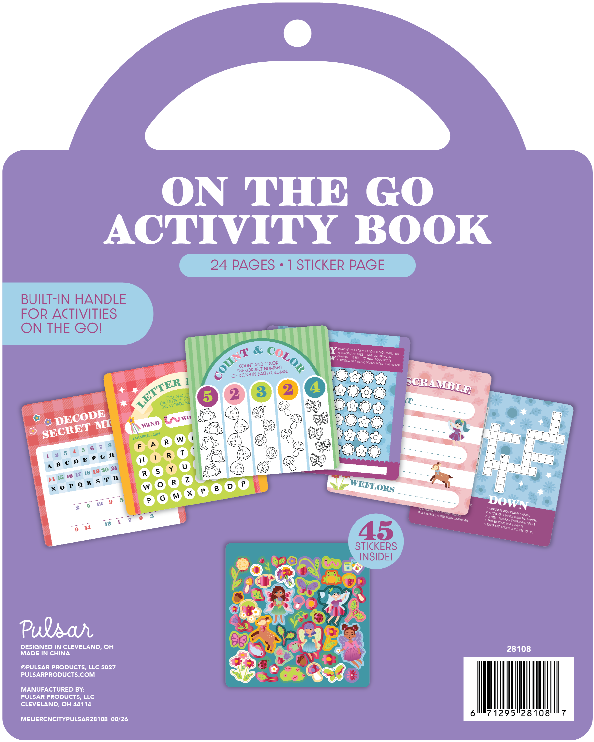 Activity Book with Handle Back Cover