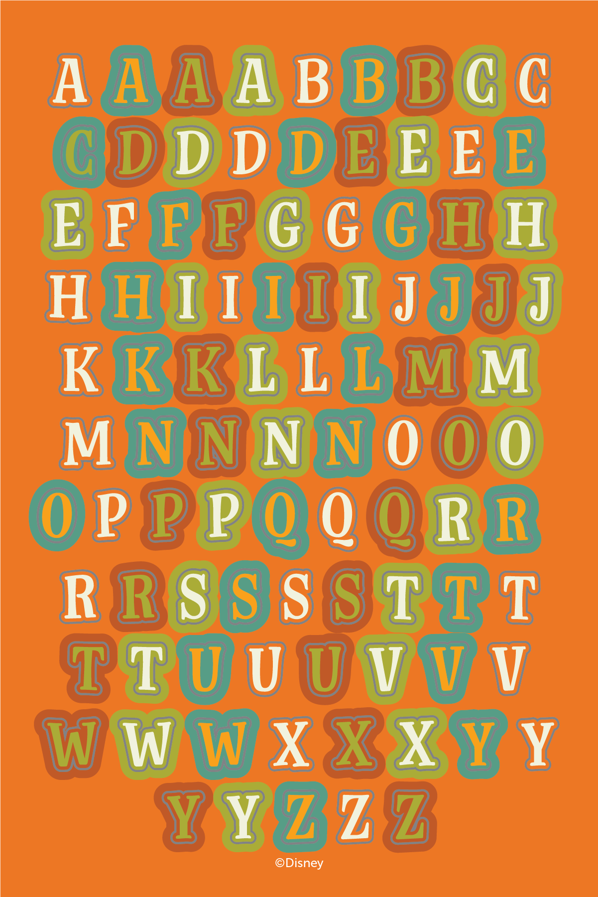 Alphabet Sticker Sheet