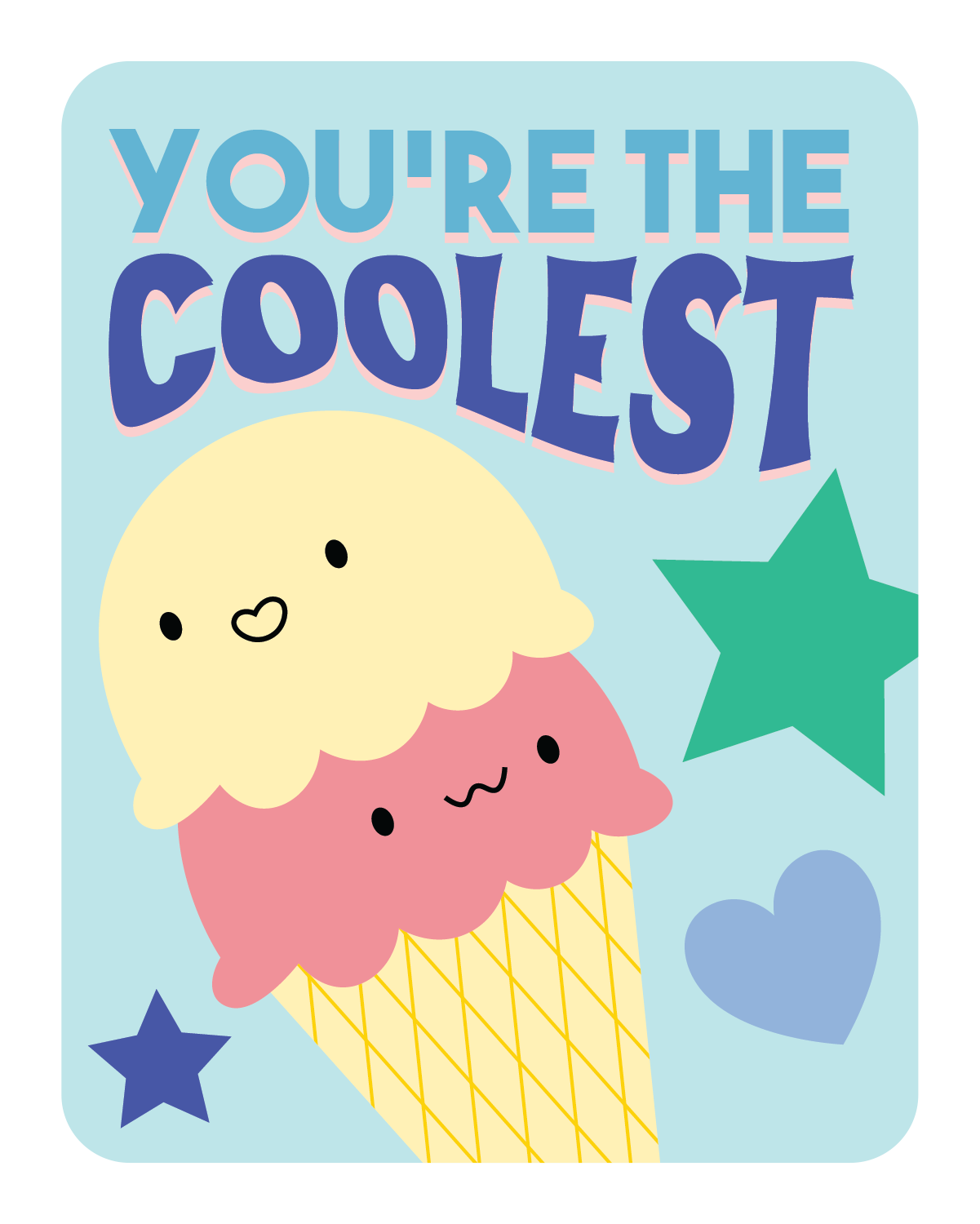 Ice Cream Lunch Letter Card