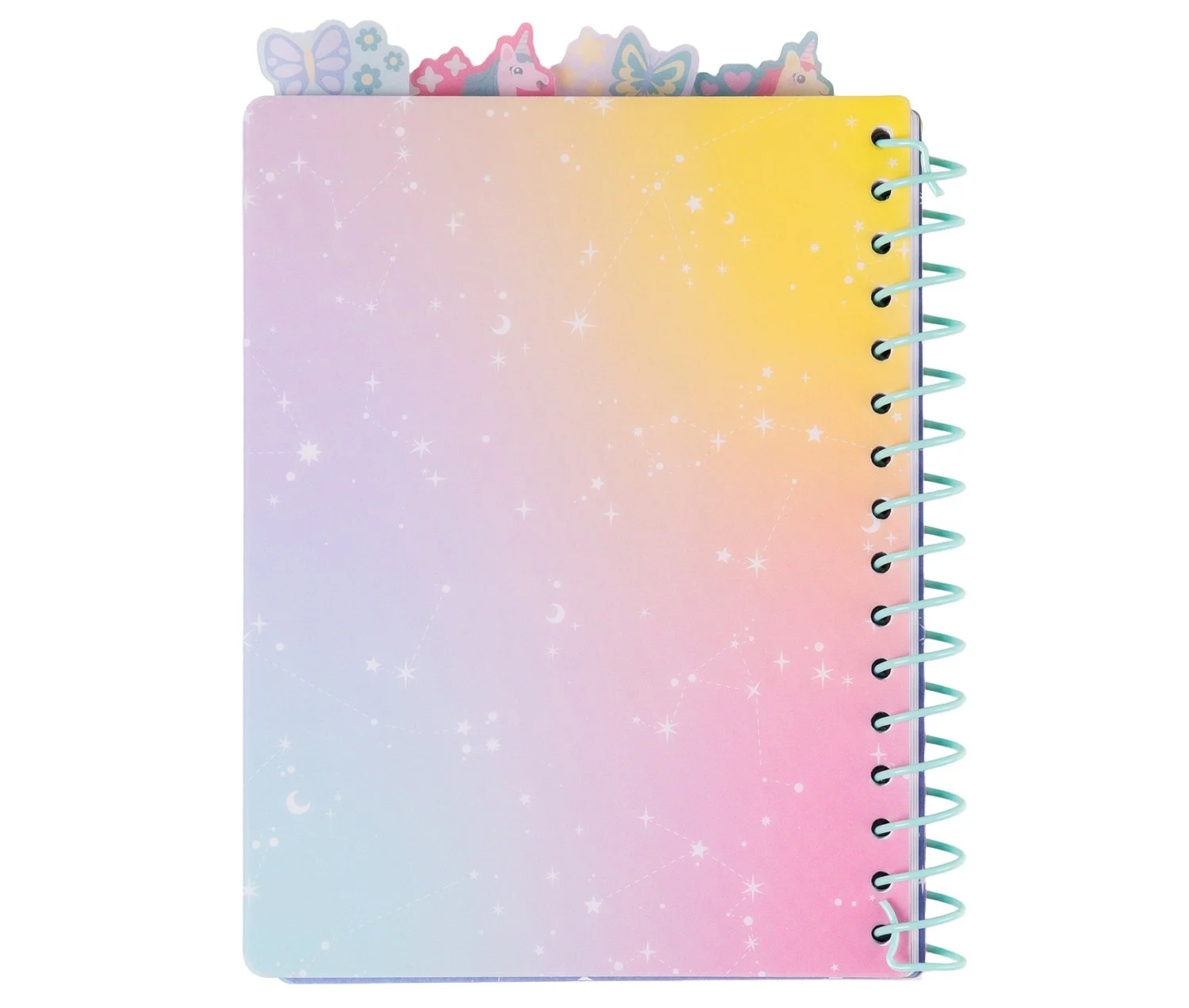 Unicorn Tabbed Poly Notebook Back Cover