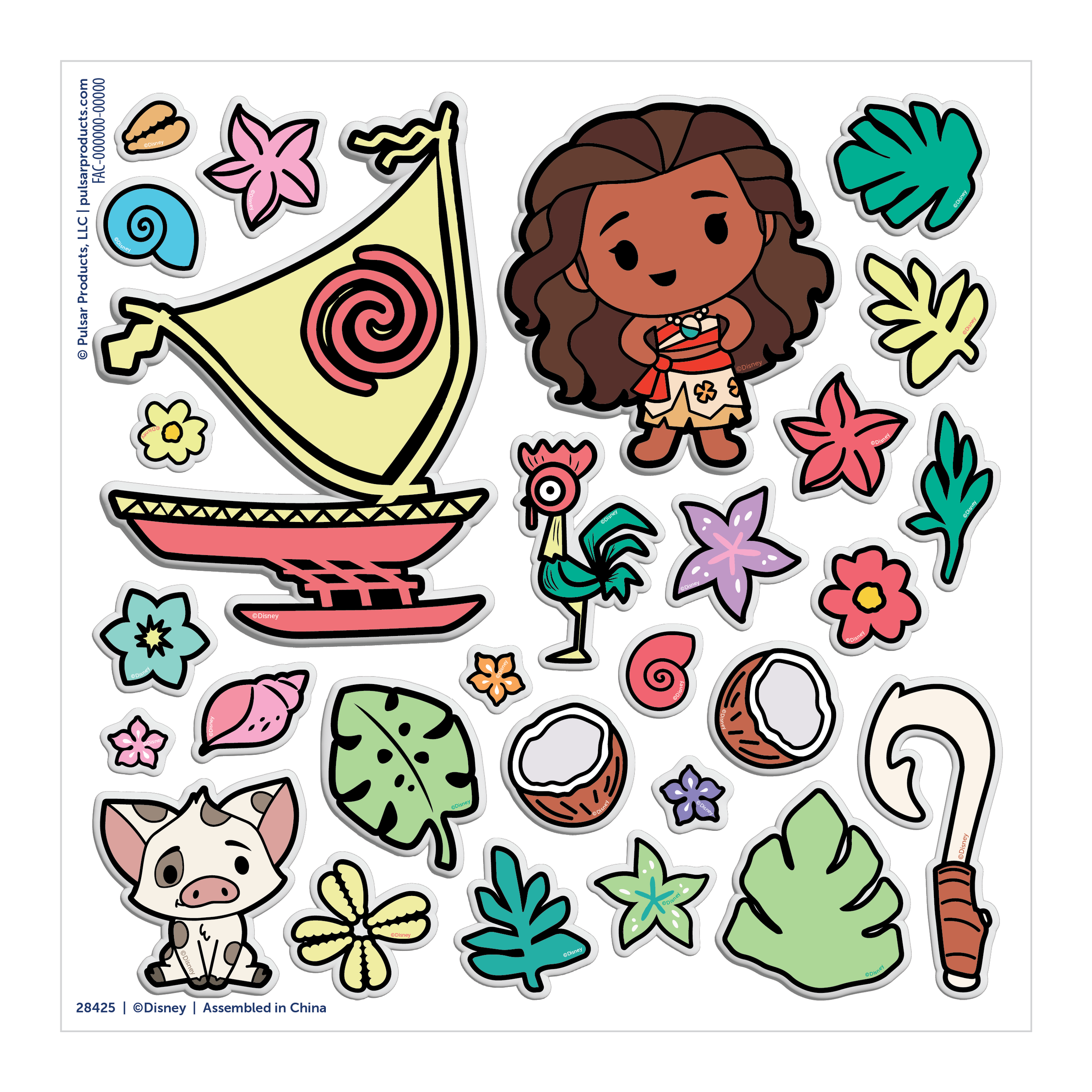Moana Puffy Sticker Sheet