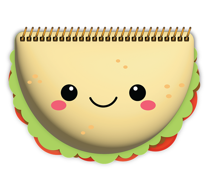 Taco Squishy Notebook Mockup