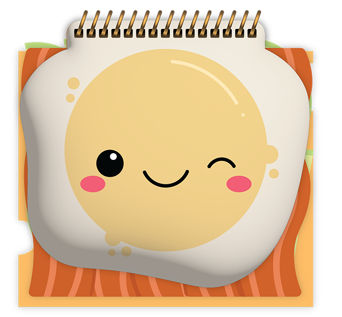 Breakfast Sandwich Squishy Notebook Mockup