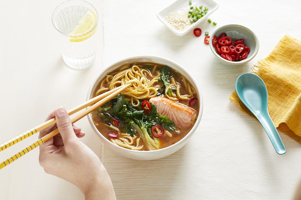 Ramen Noodle Soup With Pan Fried Salmon Recipe — Miso Tasty