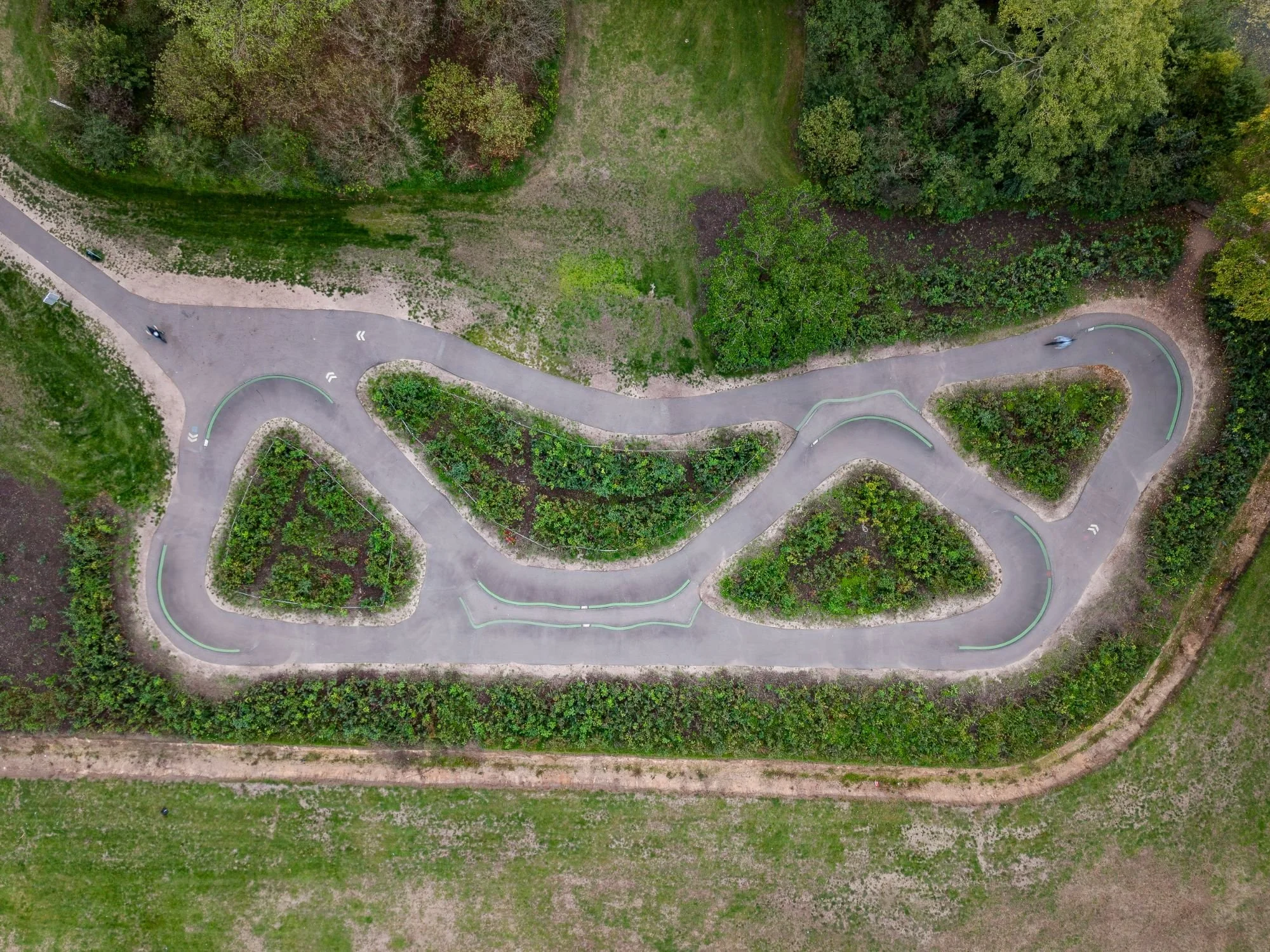 Pumptrack Best vanuit de lucht