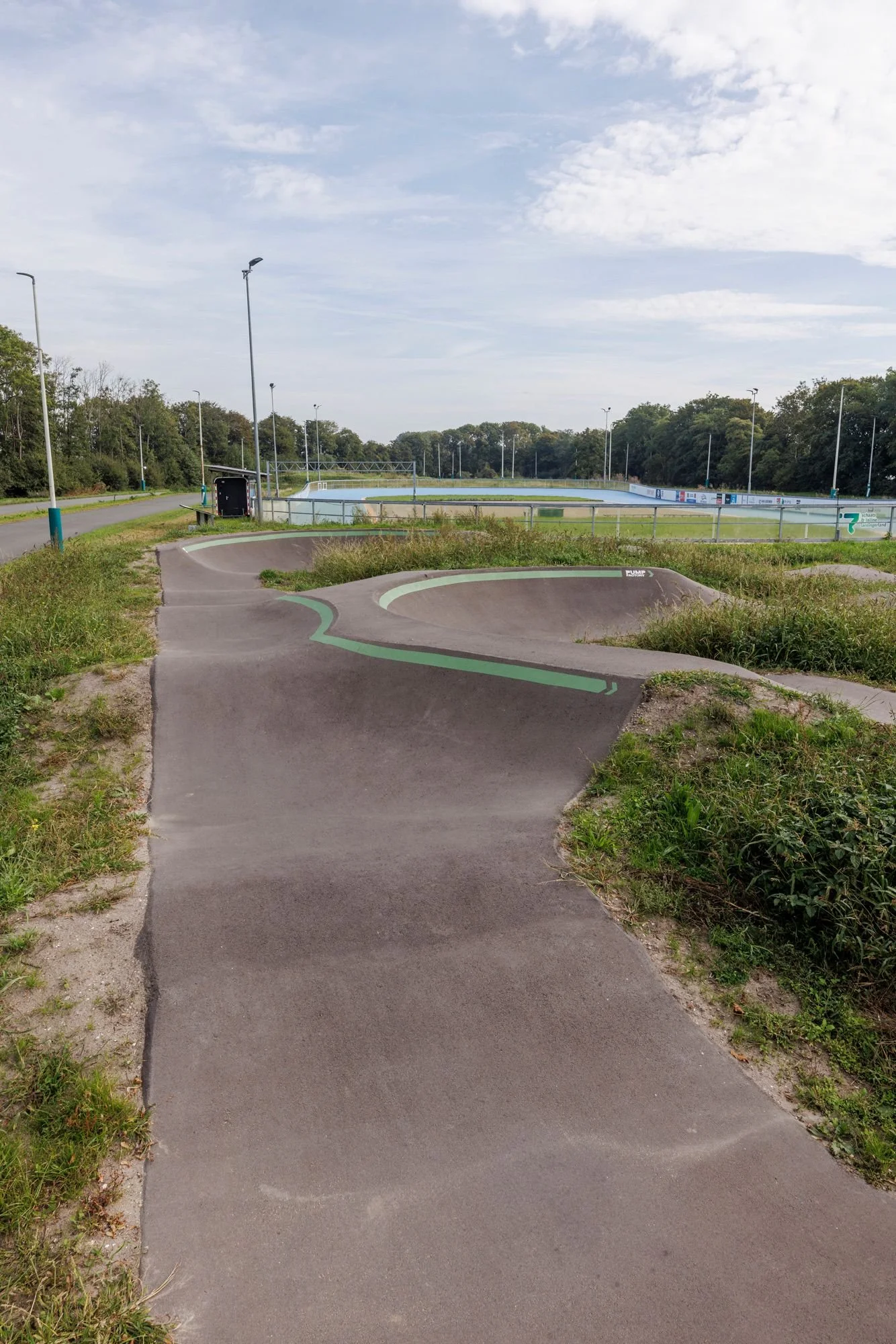 Rollerstrook van pumptrack Noordrand met sportvelden