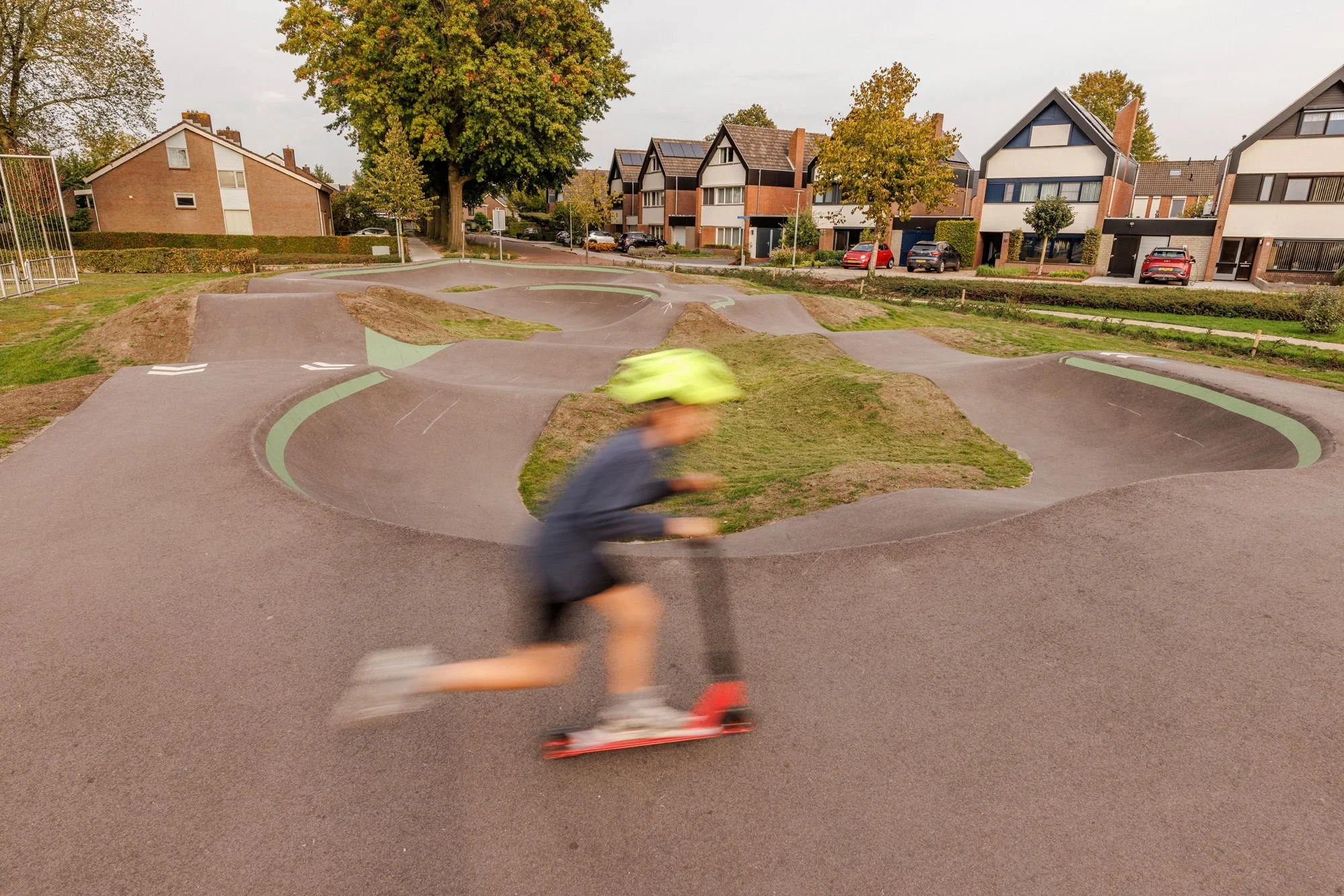 Stepper in actie op pumptrack Oostrum