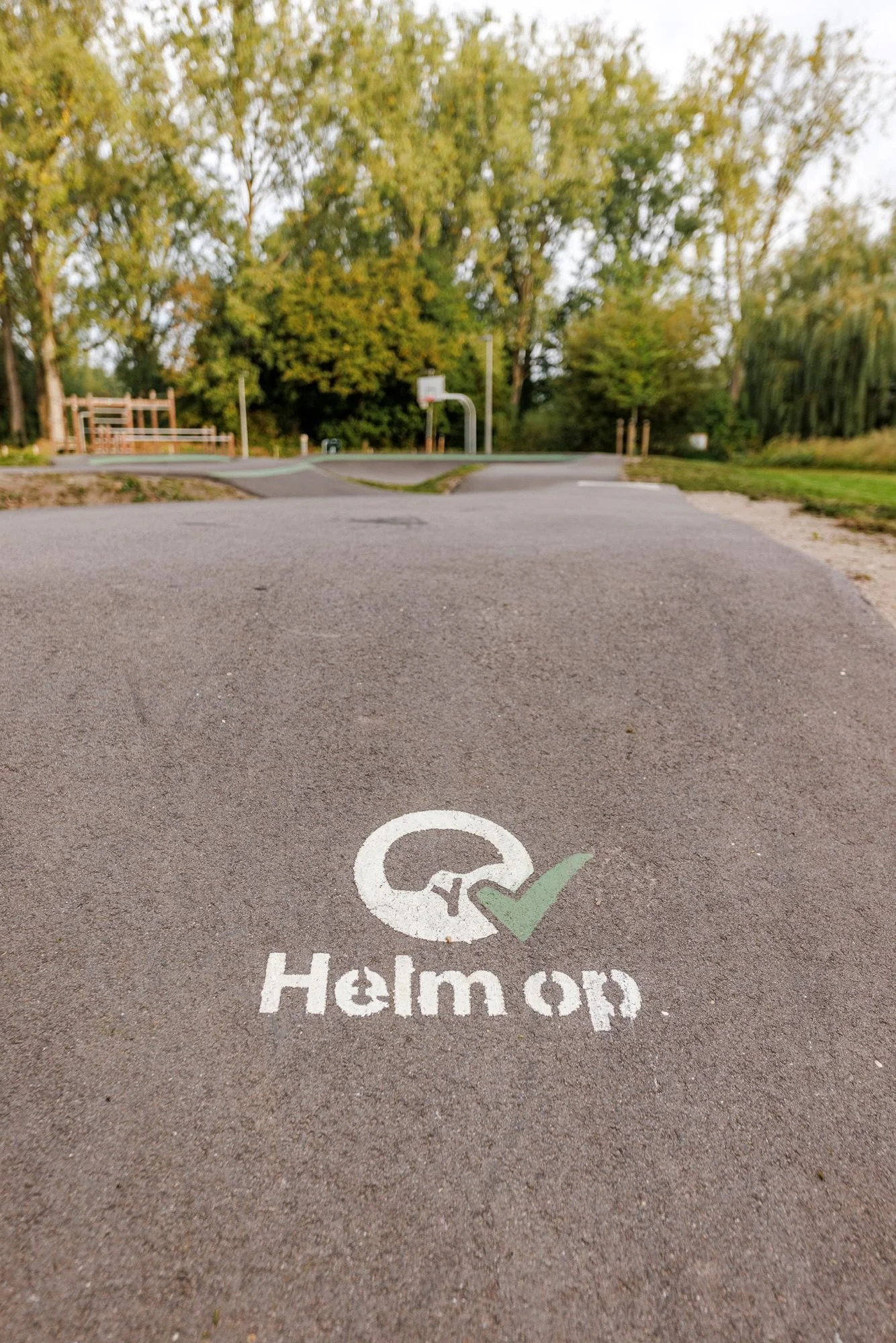 Helm op-markering op kidstrack Presikhaaf