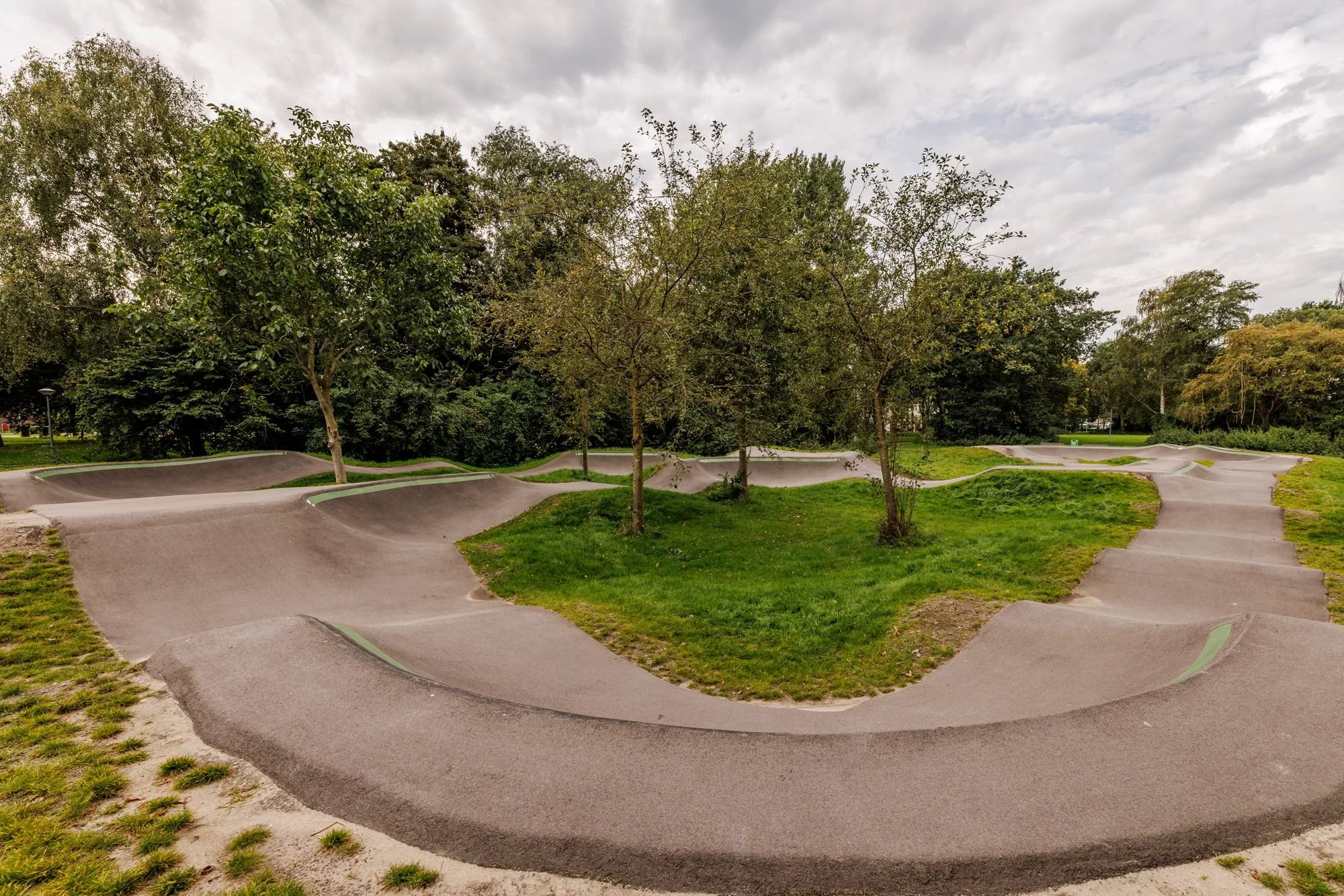Asfalt kombocht van pumptrack Lelystad