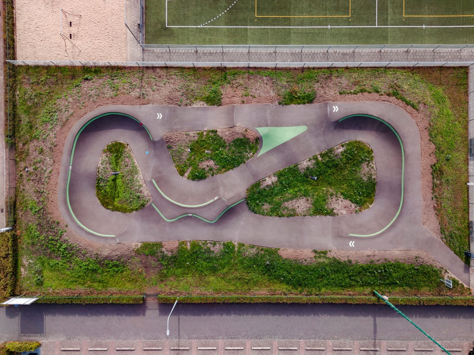 Pumptrack Klarenbeek vanuit de lucht