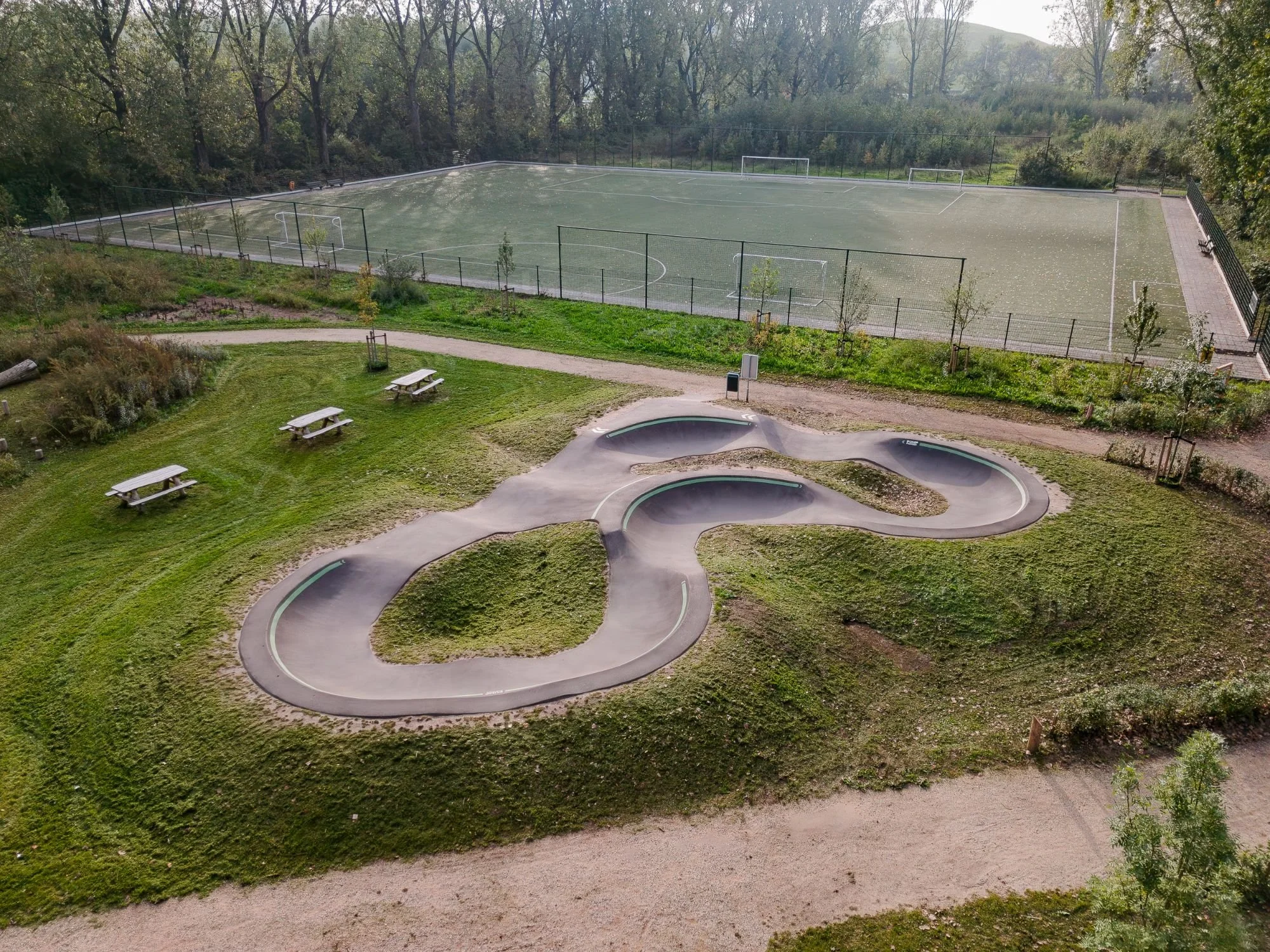 Kidstrack Presikhaaf in Arnhem vanuit de lucht
