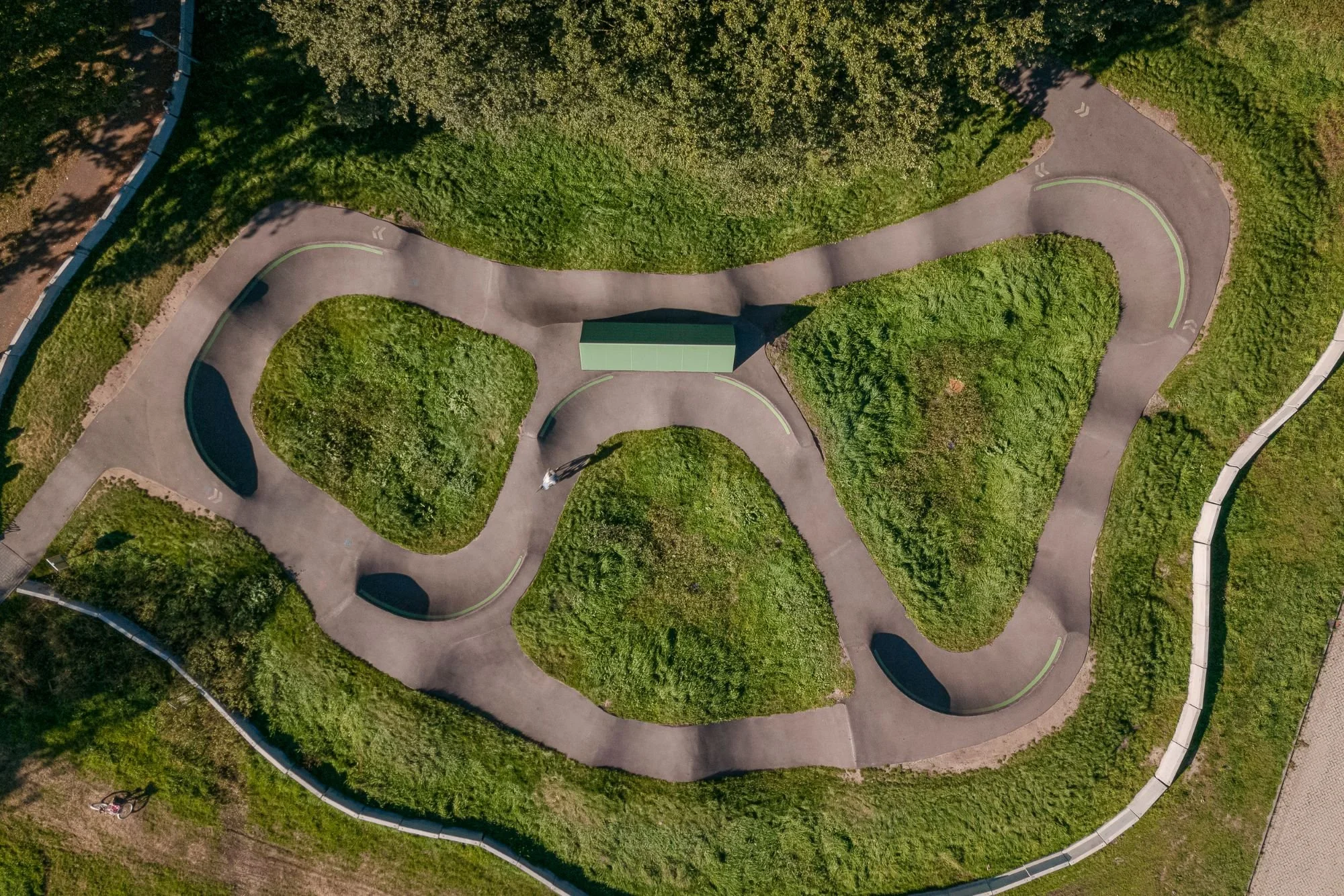 Pumptrack Nieuw-Buinen vanuit de lucht