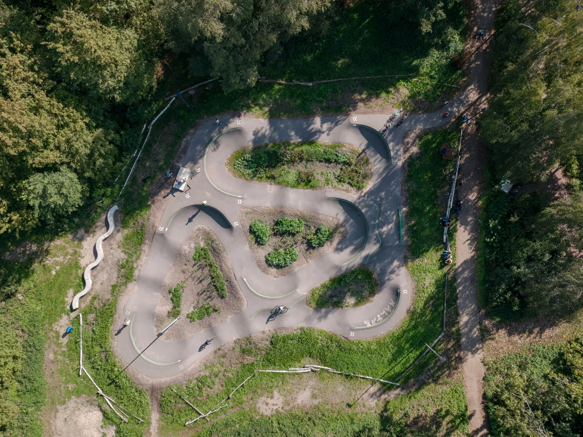 Pumptrack Vlaardingen vanuit de lucht