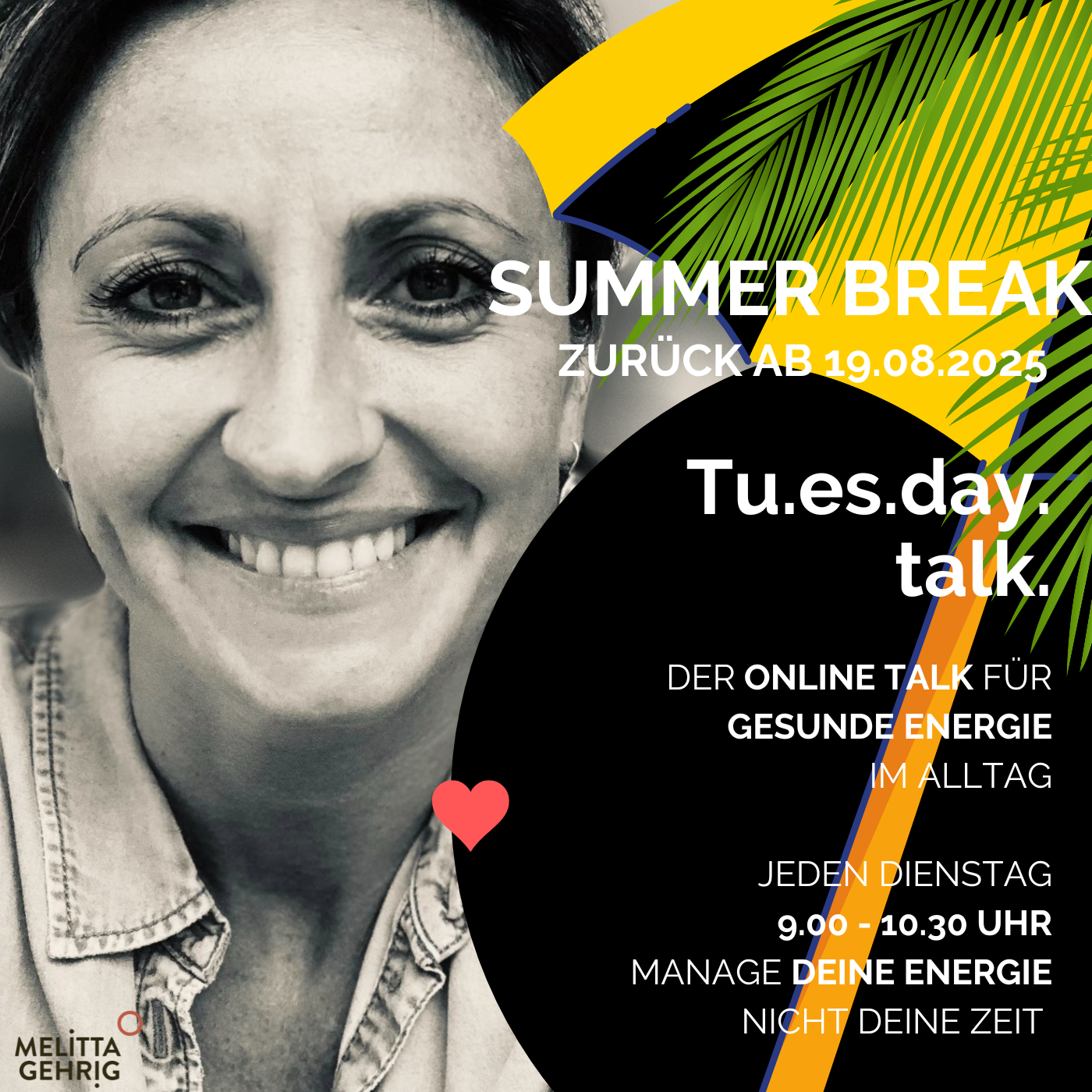 Tu.es.day.talk. – jeden Dienstag ab 9.00 - 10.30Uhr.