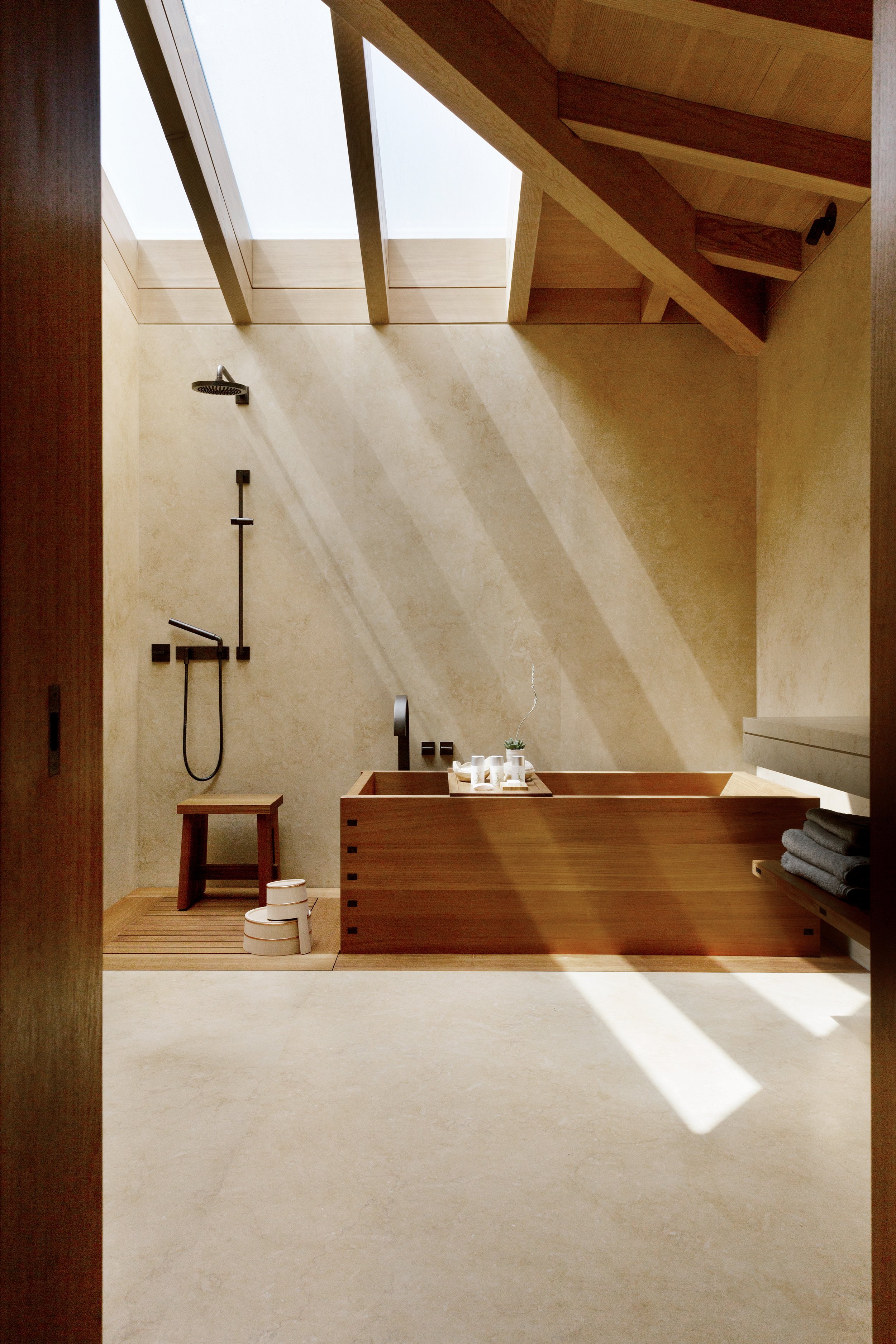 Studio PCH · Nobu Ryokan Malibu  Bathroom interior, House interior,  Bathroom inspiration