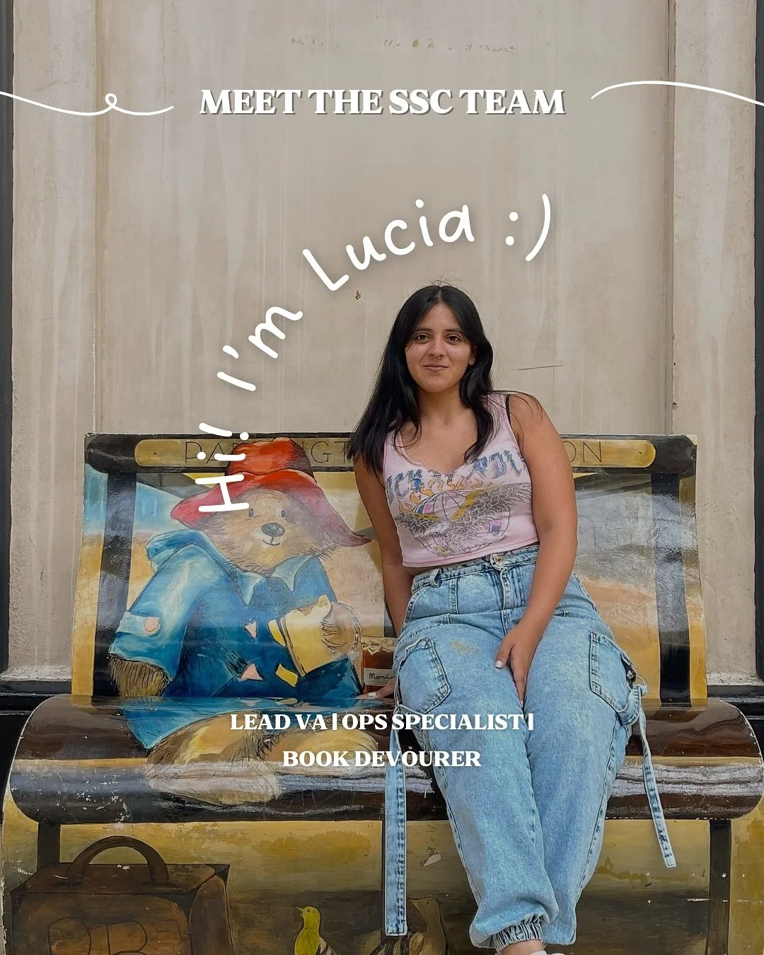 Come meet the @soniasmithcreative team! ✨

Meet Lucia - one of our lead Virtual Assistants! 

Lucia is one of our brains behind all the smooth systems and clear communication that help our clients reclaim their time and sanity. 

She&rsquo;s the pro 
