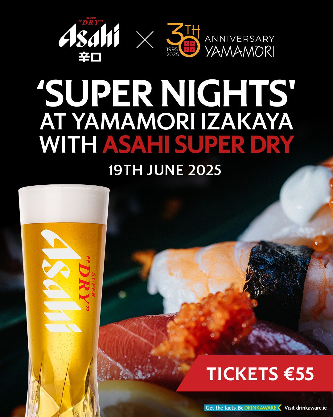 Super Nights at Yamamori Izakaya with Asahi Super Dry