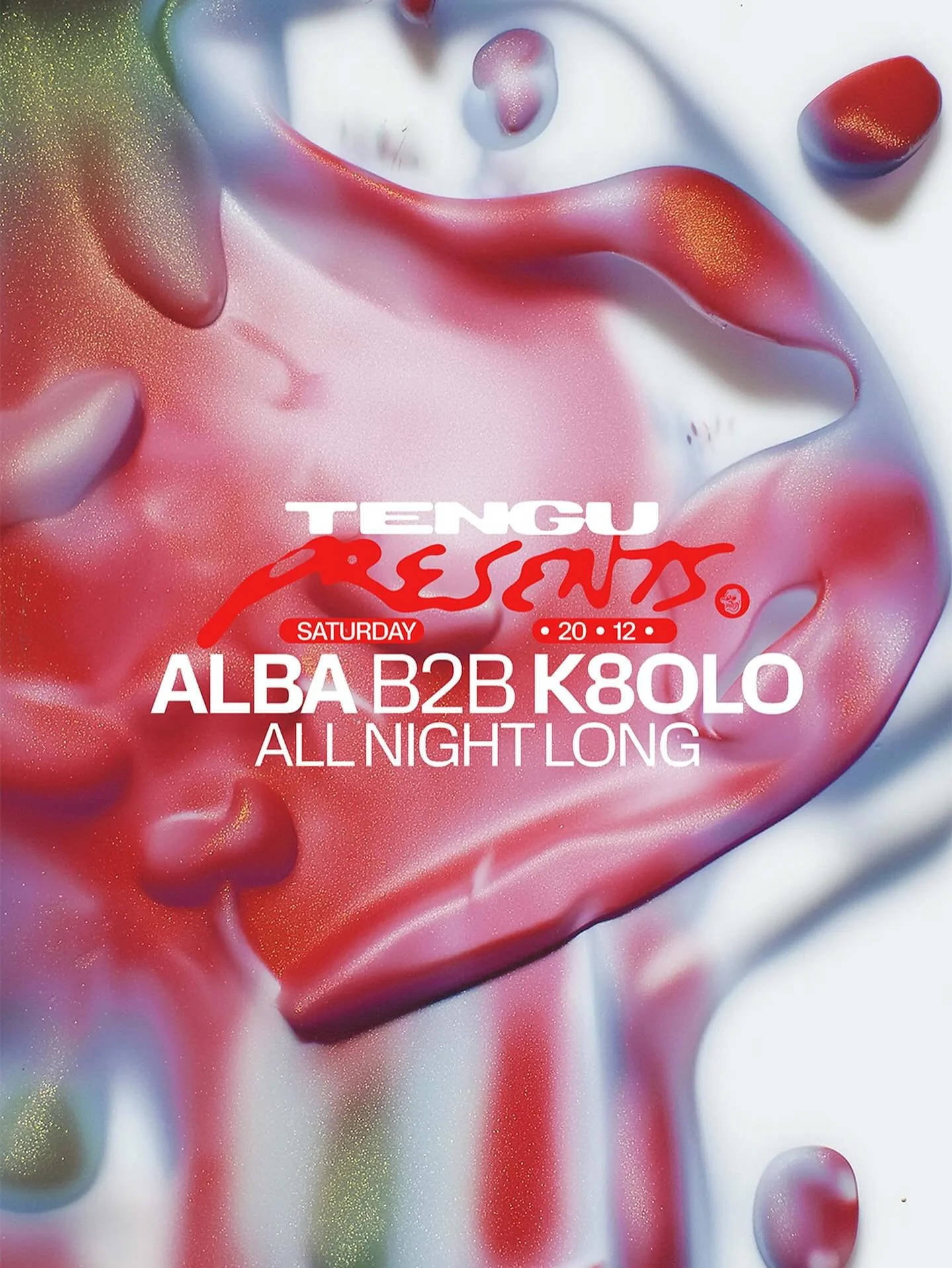 Tengu presents Alba &amp; K8OLO for their first B2B venture in the space next month! Expect bold blends, and stacked bangers All Night Long👺

Early birds live - Link in our bio 🔗

See you in the dance.

@espurnagirl 
@k8olo