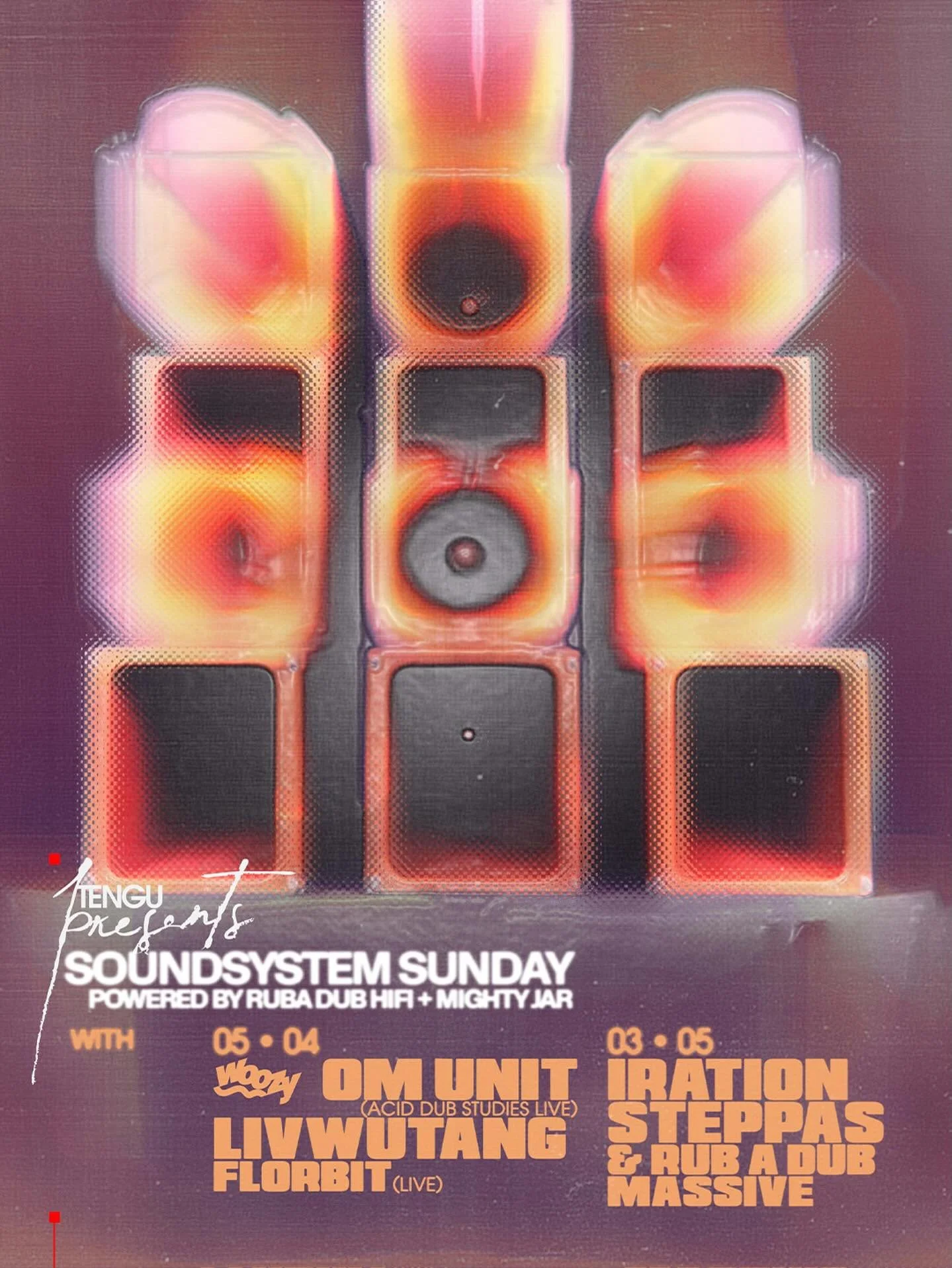 Soundsystem Sundays: Season 2 2026 👺🔊🔉🔉🔉

We are back for another set of Sundays in the subs, powered by the mighty Rub A Dub Hifi &amp; Mighty Jar!

APRIL 5th; Woozy links back in to invite Om Unit [Acid Dub Studies Live], Livwutang for some wi