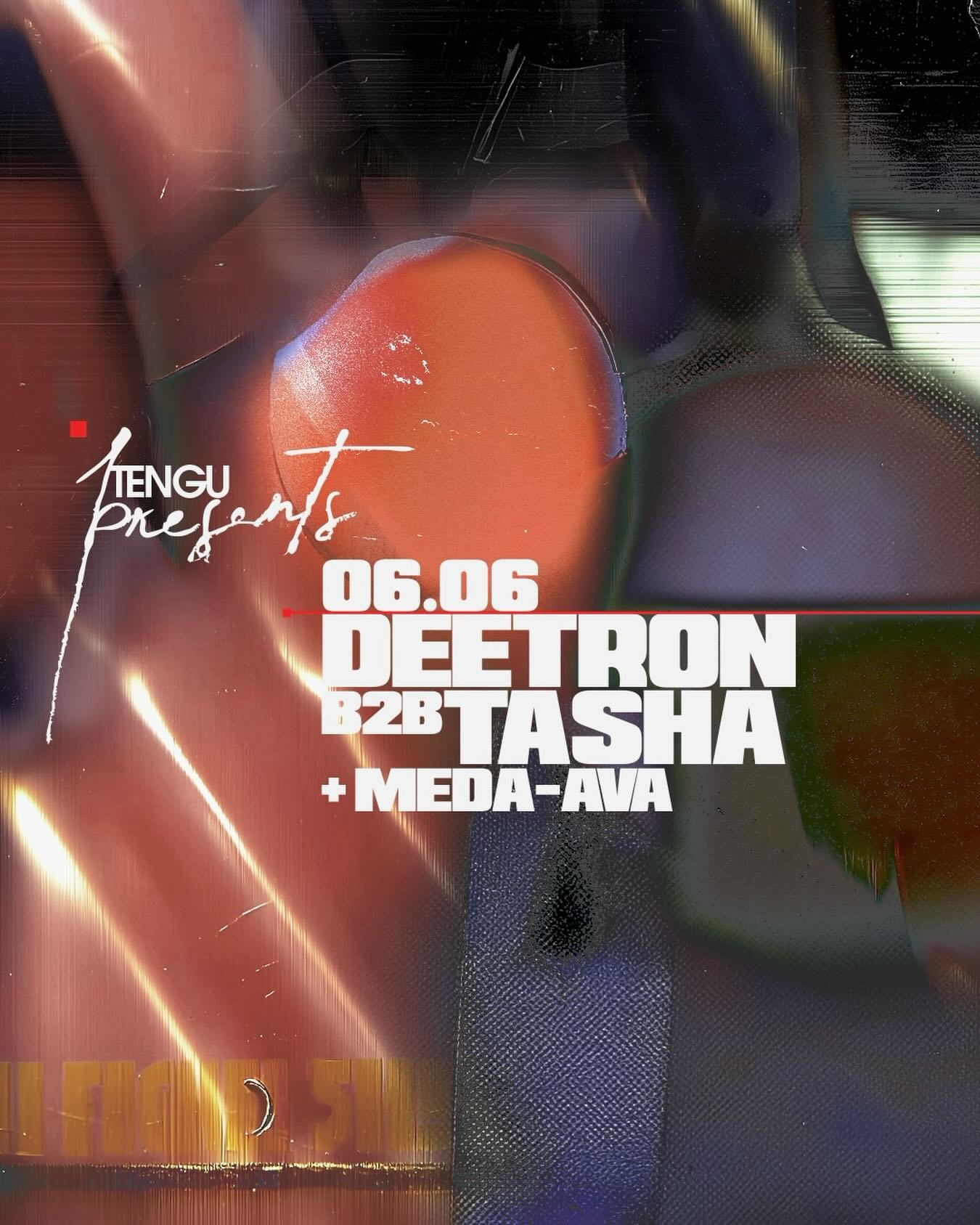 Tasha &amp; Deetron return to Tengu for a heavyweight b2b set on June 6th + Meda-Ava on support! 

Early birds live now - link in our bio 🔗

A rare meeting of two artists who bring technical mastery to every booth that they grace. 

With nearly thre