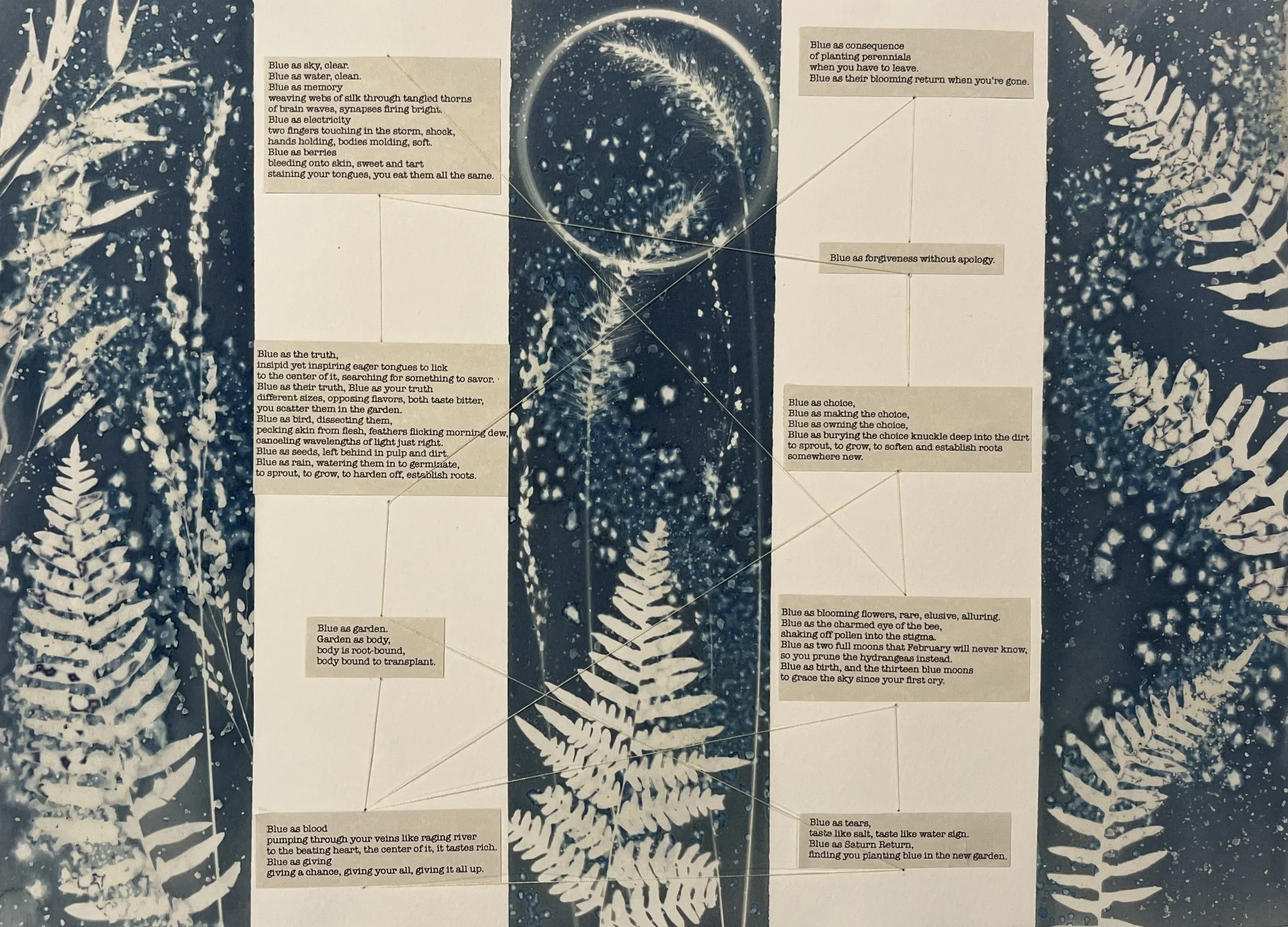 "Planting Blue in the Garden"
Featured in Submerged group exhibition at Small Format. On view: Aug 22 - Nov 1, 2024

Also published online at Moral Crema (2024)