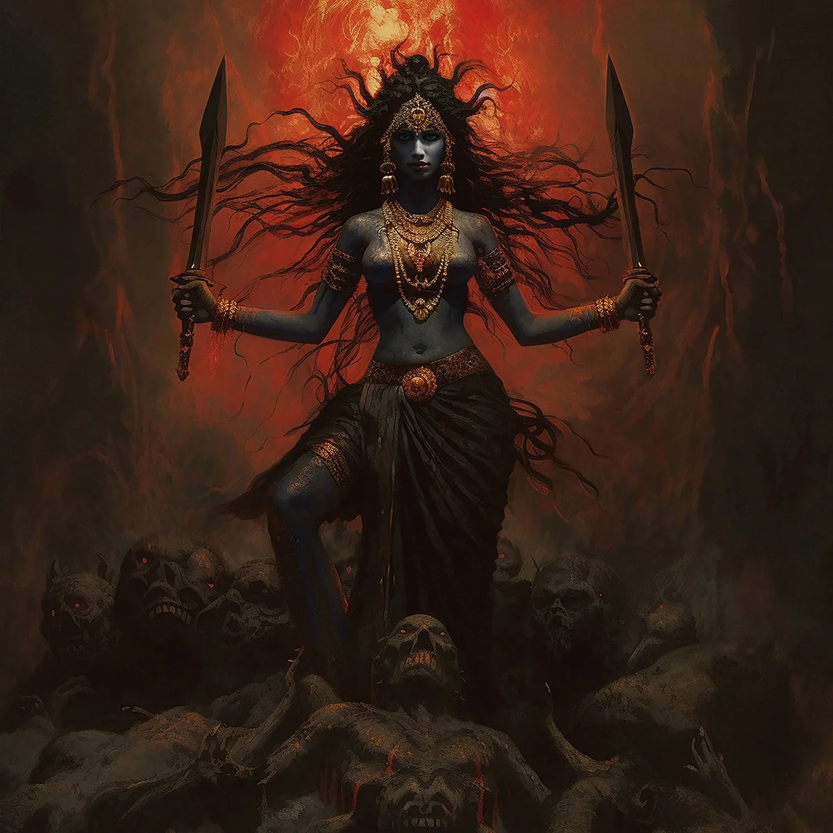 Kali the Demon Slayer Fine Art Print