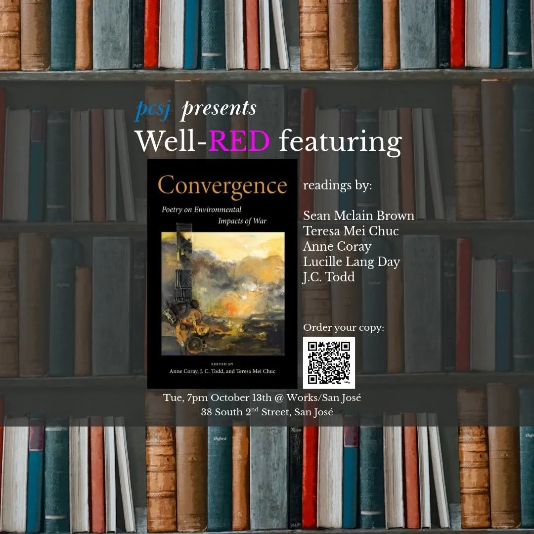 Well-RED features contributors to the anthology Convergence: Poetry on Environmental Impacts of War