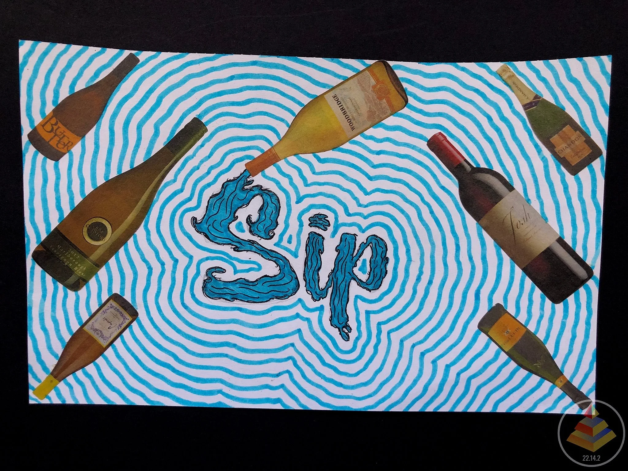 Sip • Magazine Cutouts, Marker, Pen
