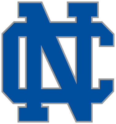 North Carolina Central University logo in blue and white with overlapping letters 'N' and 'C'.