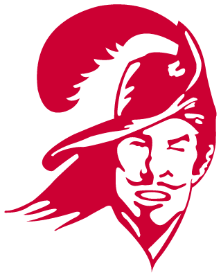 A stylized illustration of a person wearing a large hat in red and white, with a face featuring a mustache.