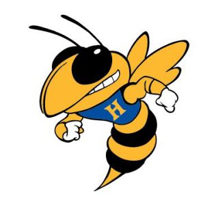 Animated cartoon bee character wearing a blue shirt with a yellow 'H' on it, smiling and flying.