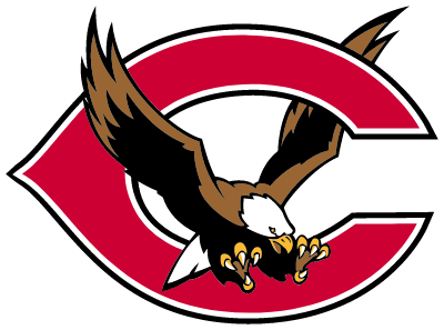 The Cleveland Guardians logo featuring an eagle with outstretched wings and a baseball bat, with a large red 'C' in the background.
