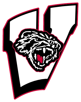 A logo featuring a roaring wildcat head inside a stylized letter V with white, black, and red colors.