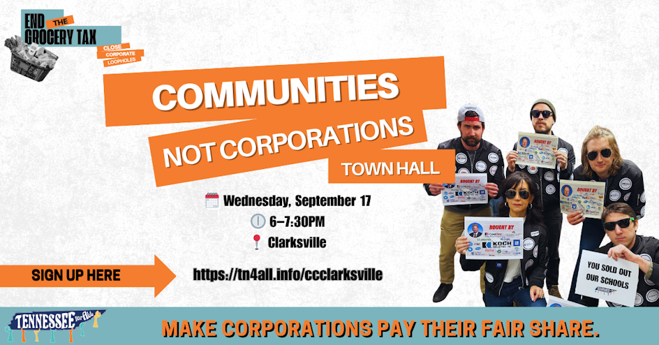 Communities Not Corporations Town Hall - Clarksville!