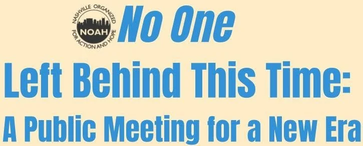 Nash: No One Left Behind This Time: A public Meeting For A New Era