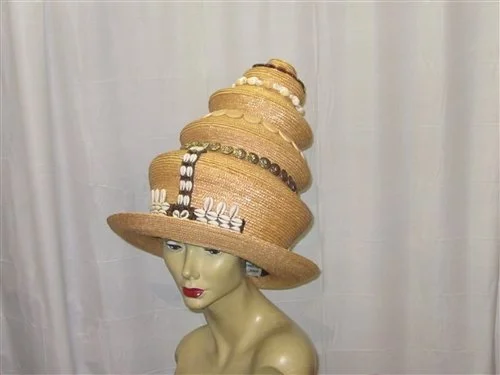 HS211 Cowrie Shell Straw Hat — Harlem display picture 3