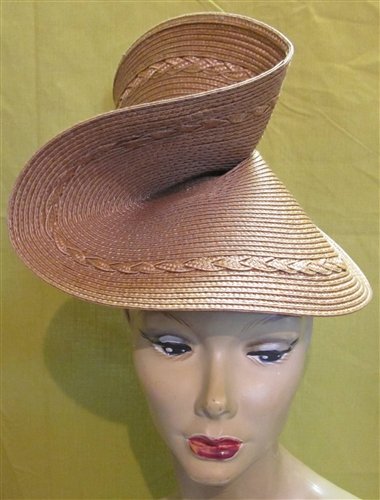 HS331 Tan/Curry swirl fascinator