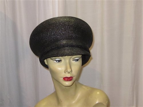 HS168 Black Straw Cap