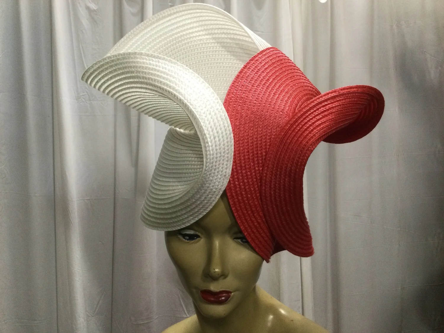 Red and White Headband Fascinator Springy Santa Fascinator Headband – Village Hat Shop main image 4