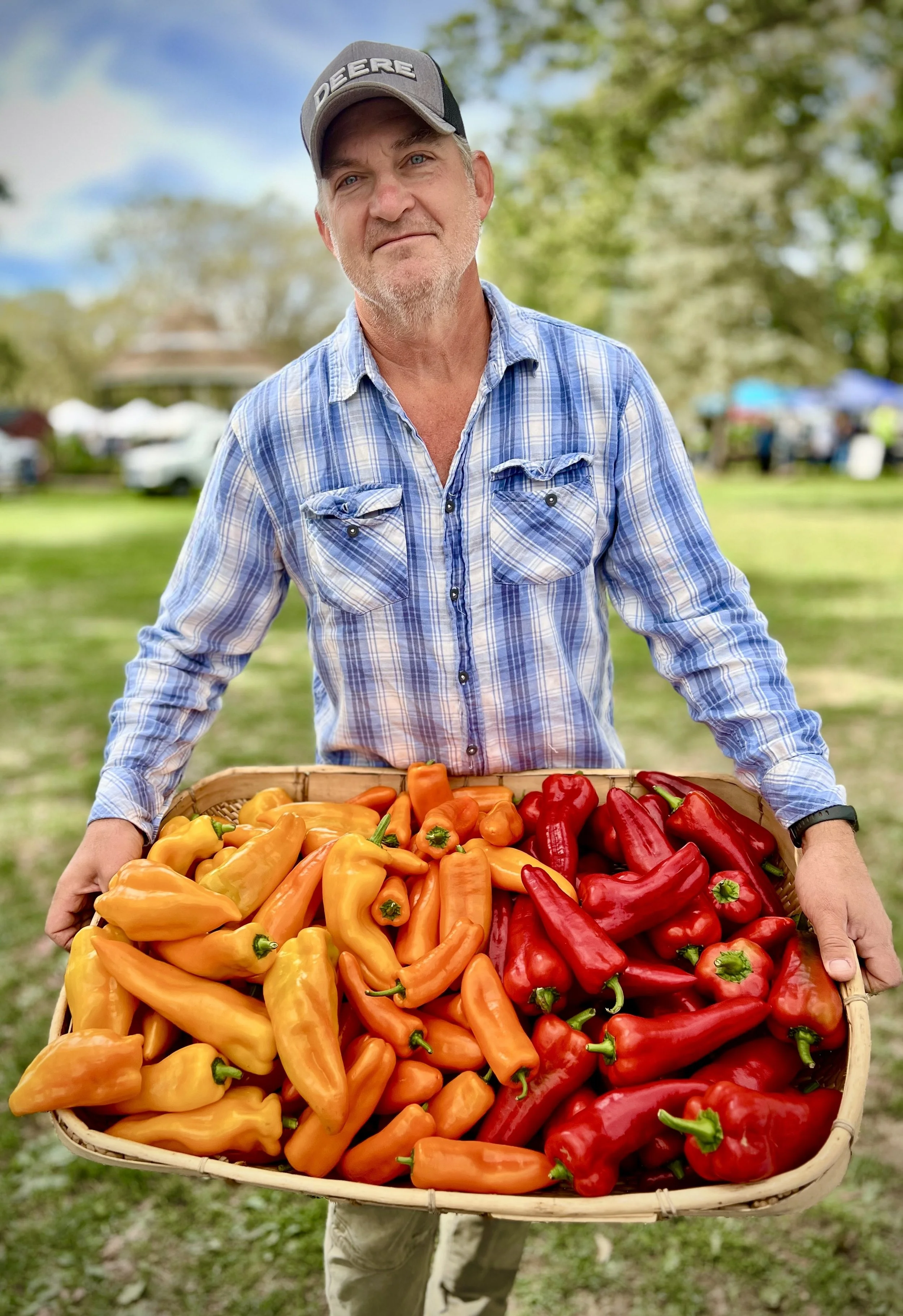 Andrew of Lathrop Farm with peppers