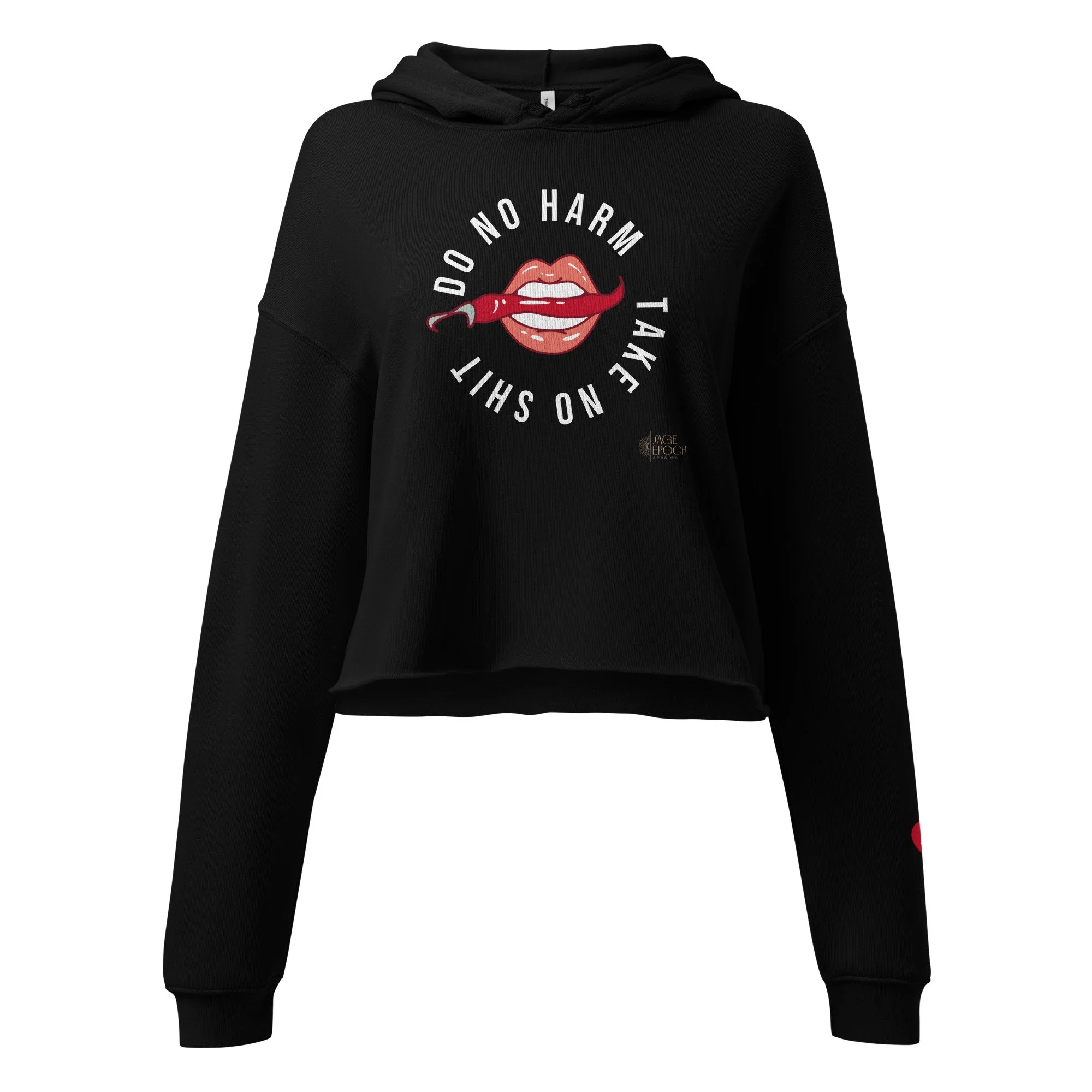 Peaceful Badass Crop Hoodie
