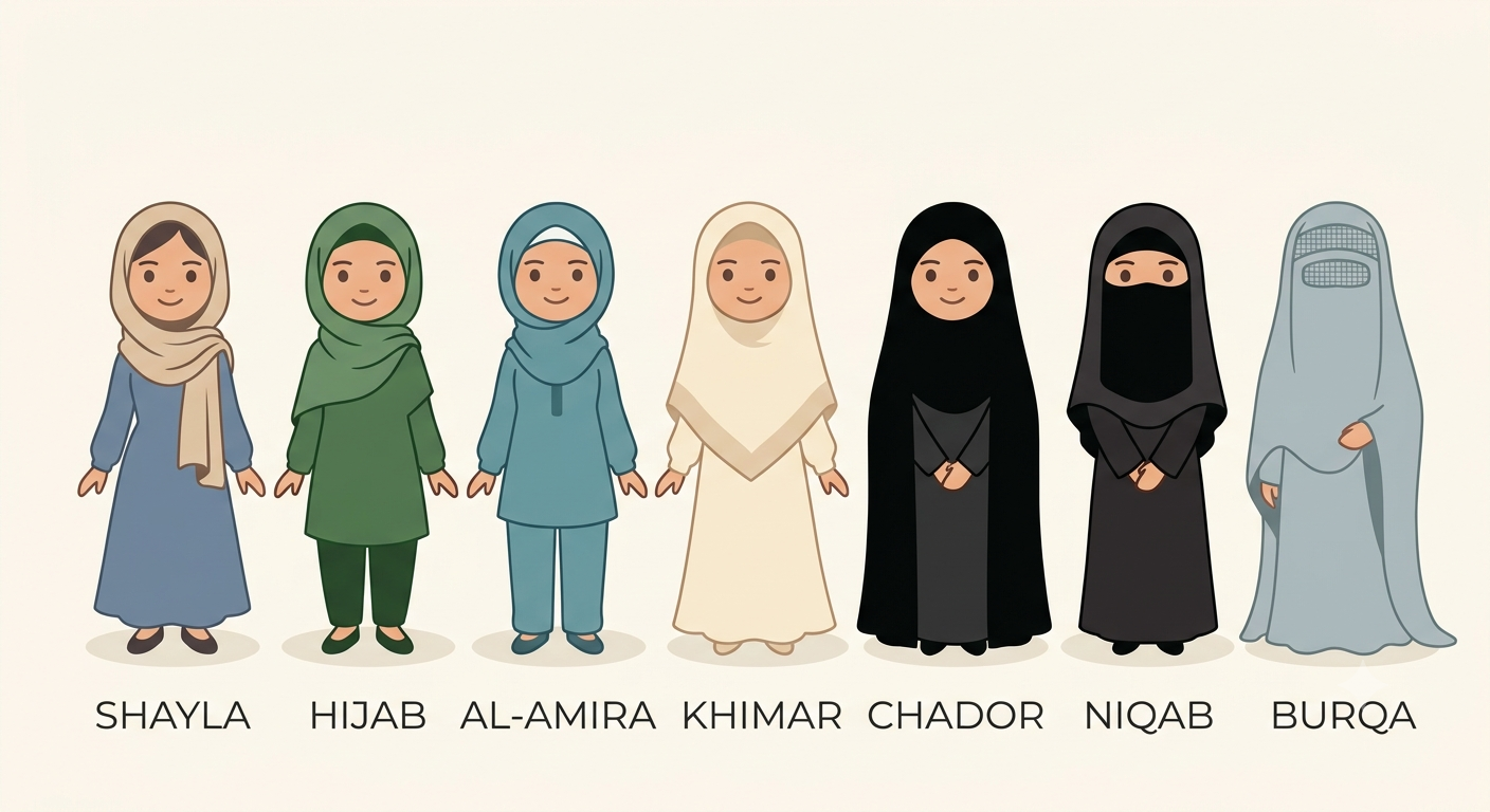 types of islamic veils
